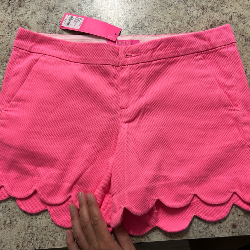 Lilly Pulitzer Pink High Waist Scalloped Shorts